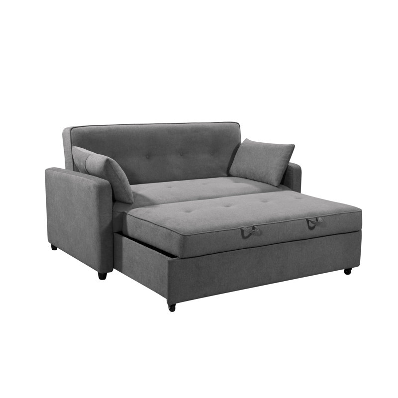 Serta Faye Queen Tufted Back Convertible Sofa Reviews Wayfair Faye Queen Tufted Back Convertible Sofa