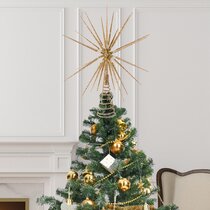 Lighted Silver Retro Starburst Christmas Tree Topper 8-Inch Multi Lights