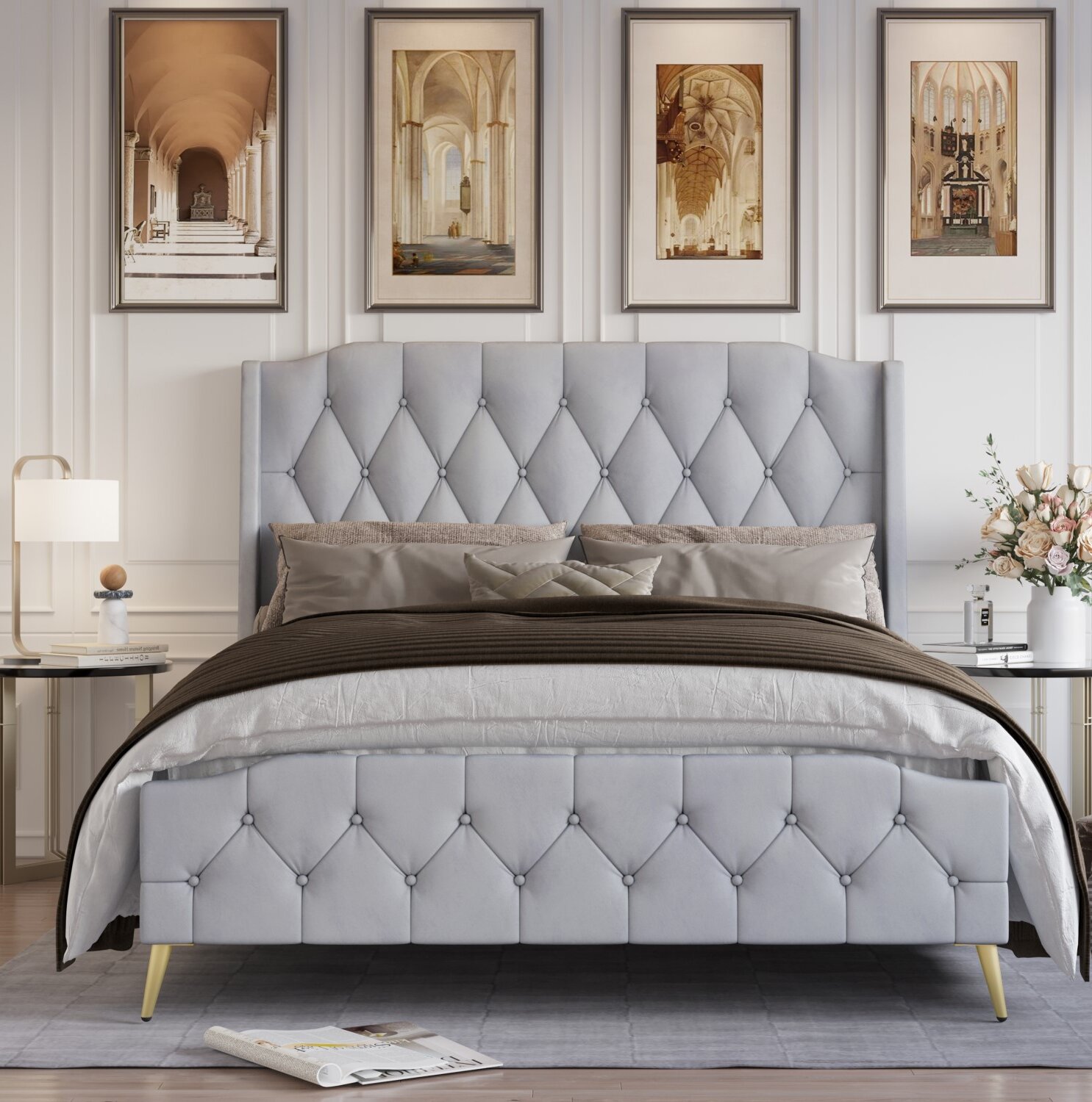 Etta Avenue™ Louise Upholstered Bed & Reviews | Wayfair