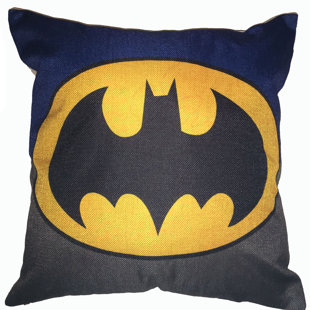 Yellow /& Black Decorative Toddler Pillow Blue Warner Bros Batman