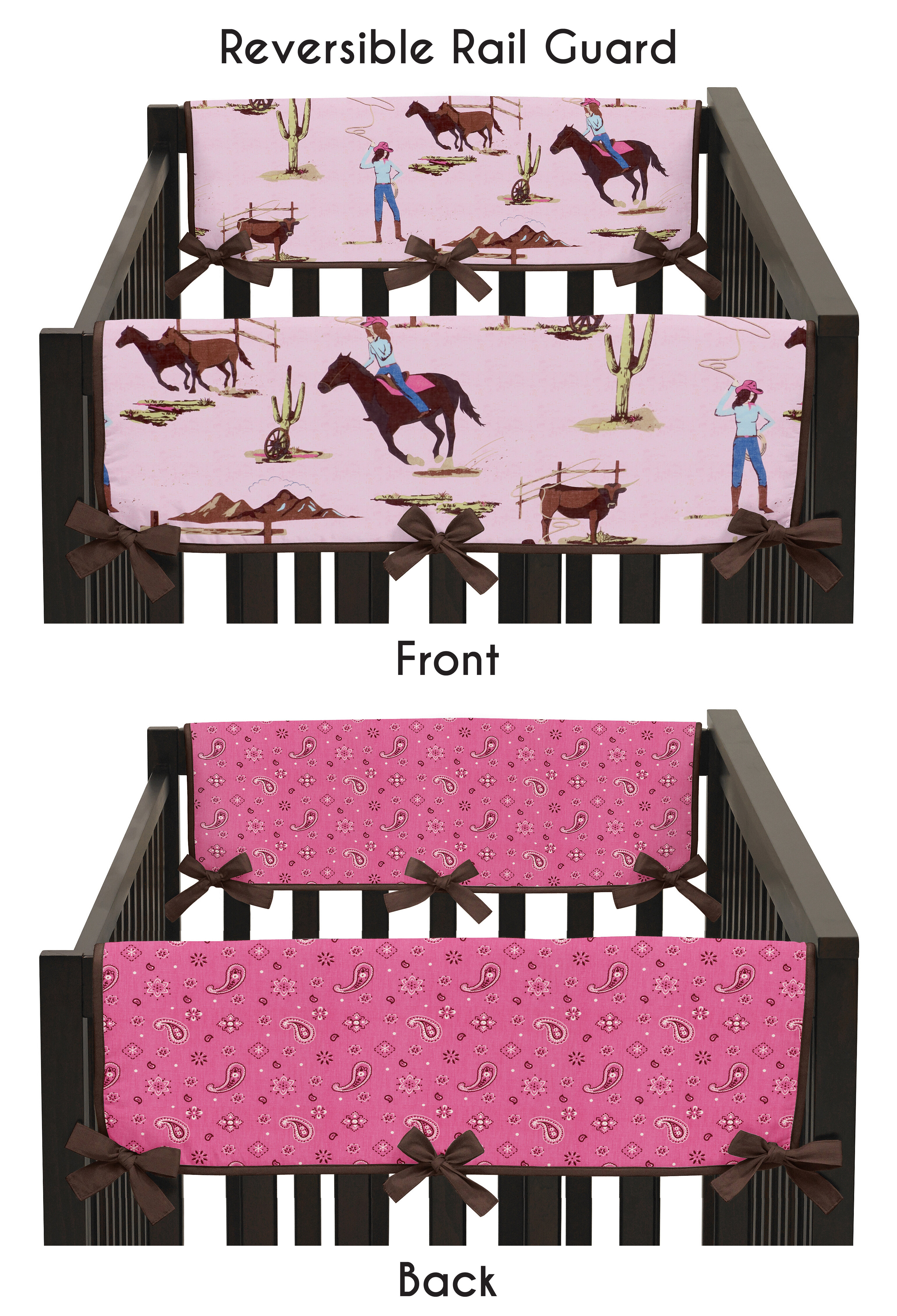 Sweet Jojo Designs Cowgirl Side Crib Rail Guard Cover Wayfair