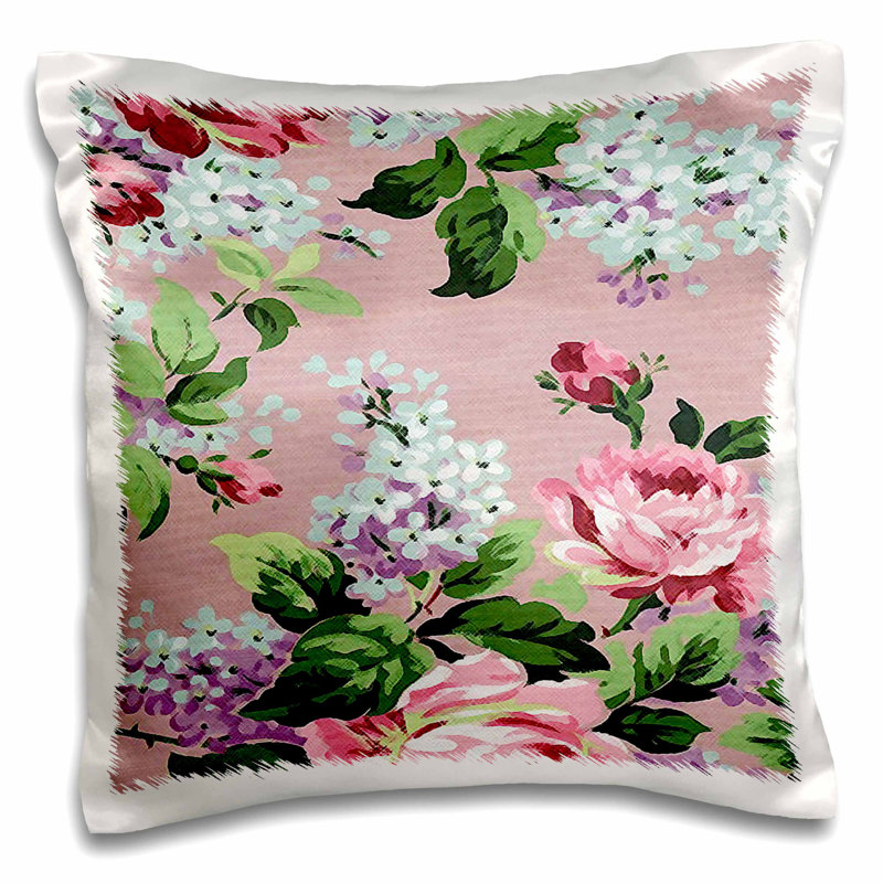 House Of Hampton Kamila Photo Of Canvas Painting Of Floral Pillow