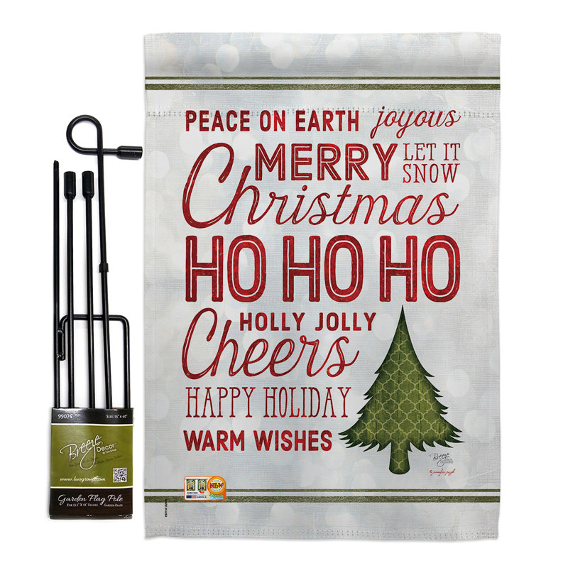 Breeze Decor Christmas Wishes Words Winter Impressions 2 Sided Polyester 19 X 13 In Garden Flag Wayfair