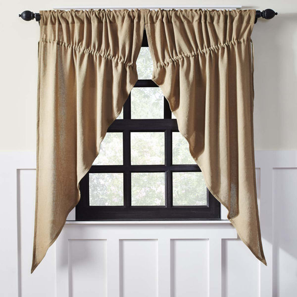 Lined Burlap Curtains Wayfair