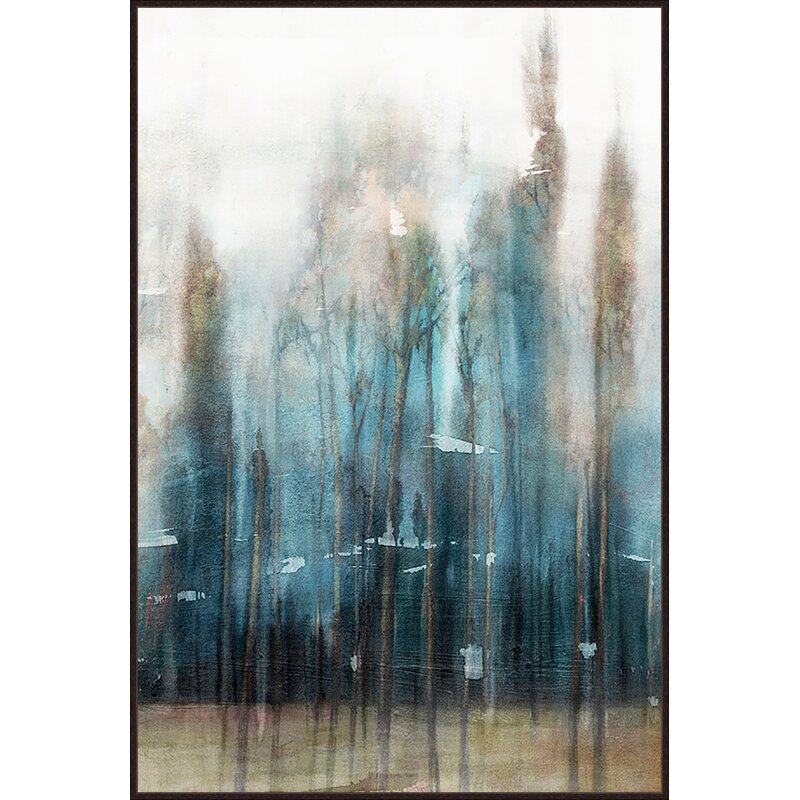 Millwood Pines Forest At Dusk Ii Framed Acrylic Painting Print On Canvas Wayfair