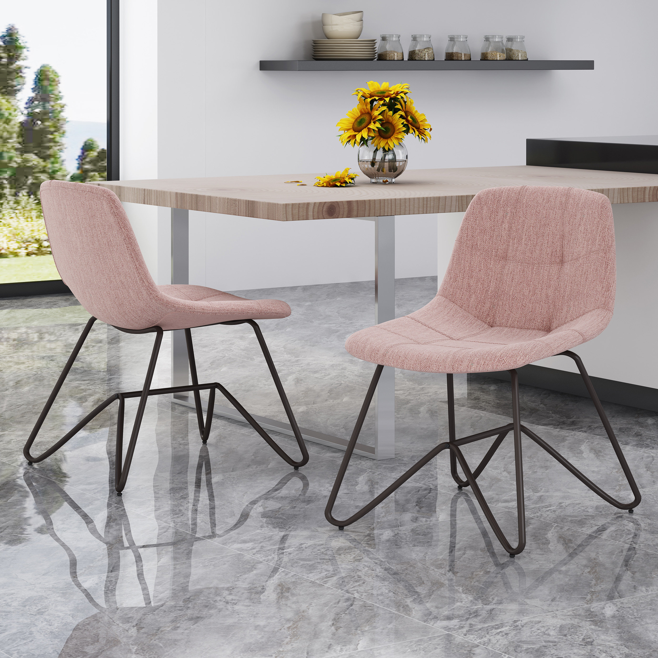 Brayden Studio Algona Tufted Dining Chair Reviews Wayfair