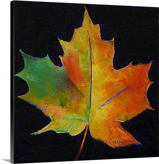 Canvas On Demand Maple Leaf By Michael Creese Painting Print On Canvas Wayfair