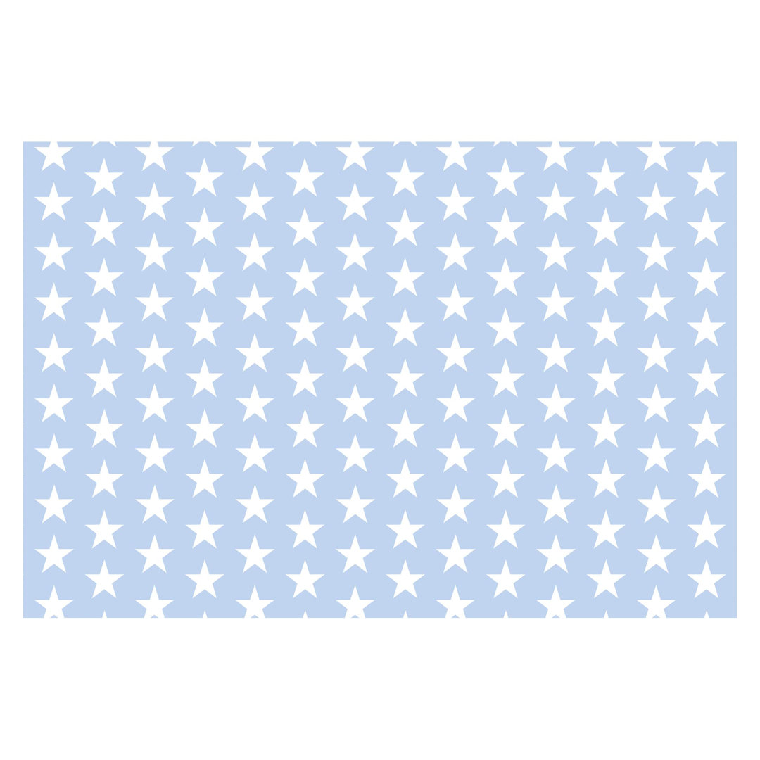 White Stars on a Blue Background 2.9m x 4.32m Embossed Matte Peel & Stick Wallpaper Roll