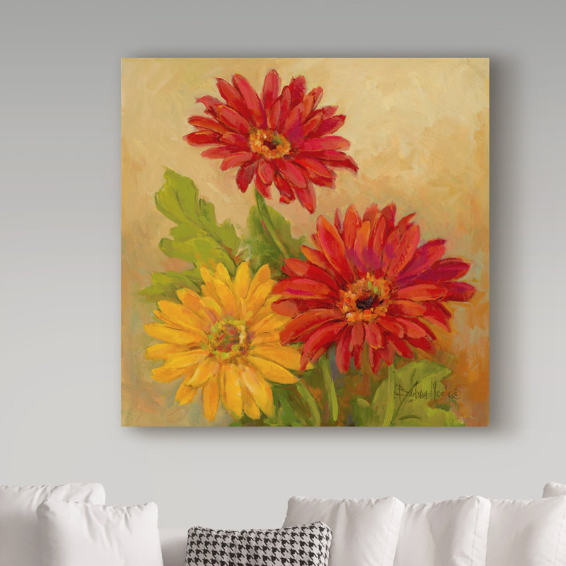 Winston Porter Gerber Daisies Acrylic Painting Print On Wrapped