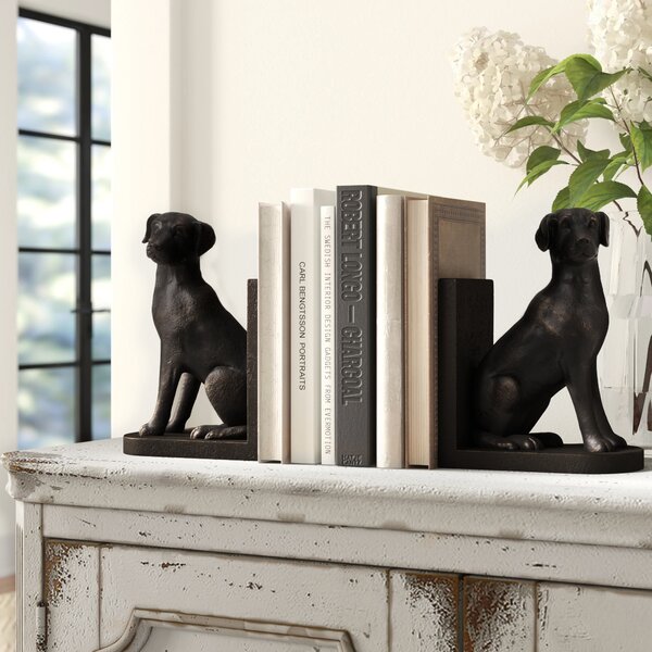 Comfy Hour Resin Set 2 Pug Dogs and Books Bookends Art Bookends Solid Heavy Weight Bronze