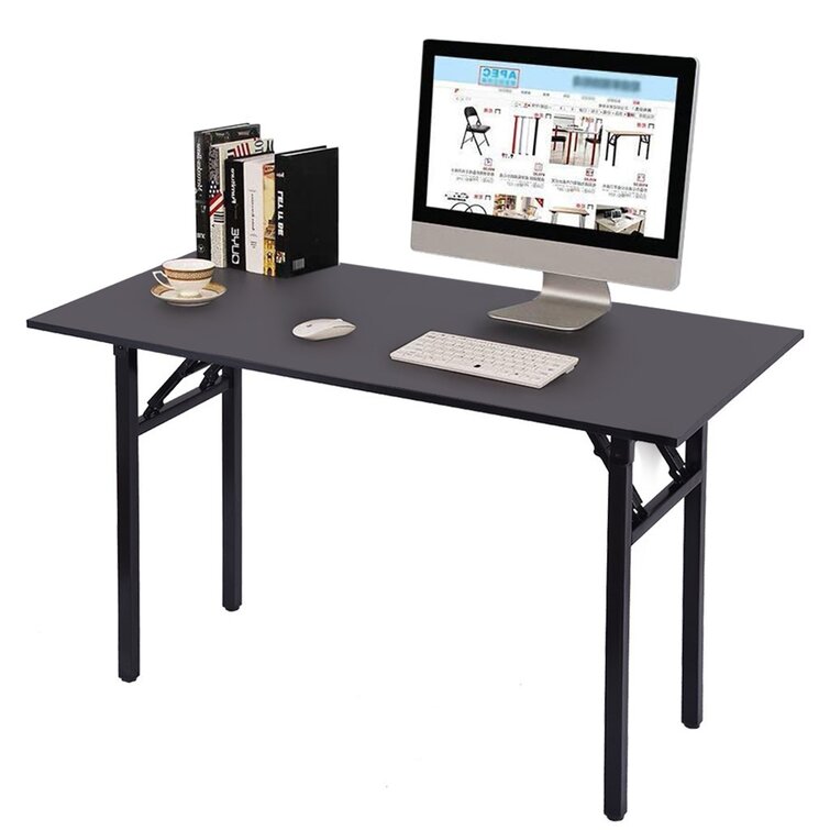 120*60 cm White Foldable Computer Desk Folding Study Coffee Table Home Office 