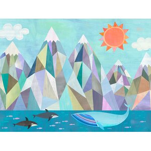 'Mountain Adventure by the Sea' by Melanie Mikecz Stretched Canvas Art