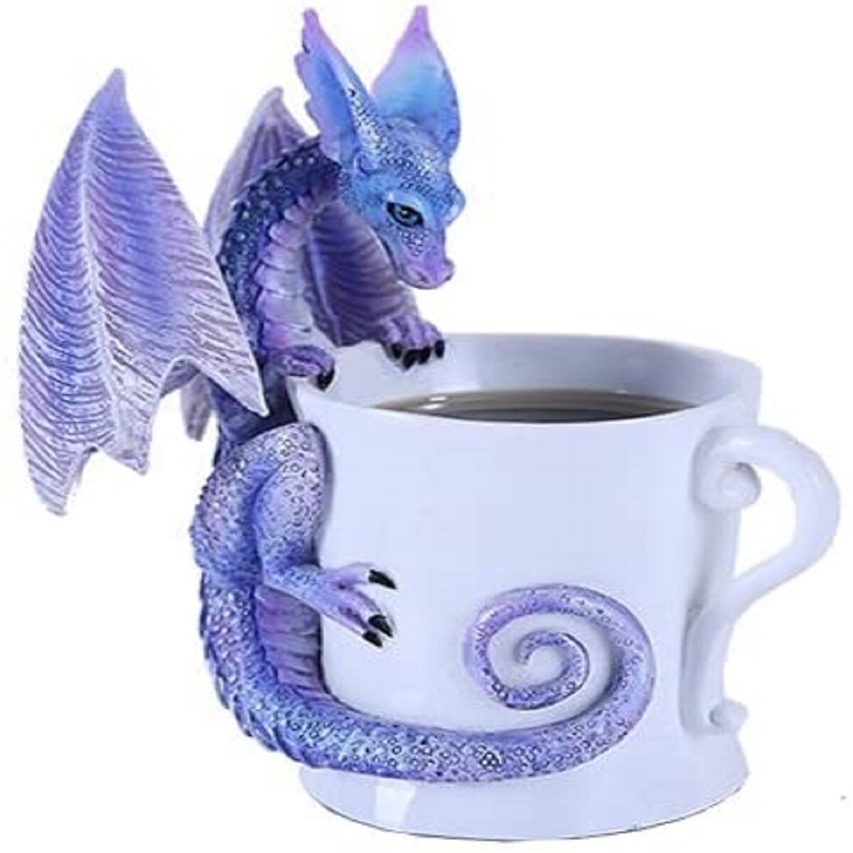 Elfen Figur in Tasse Cup Fairy with Dragon by Amy Brown Fee Drache 