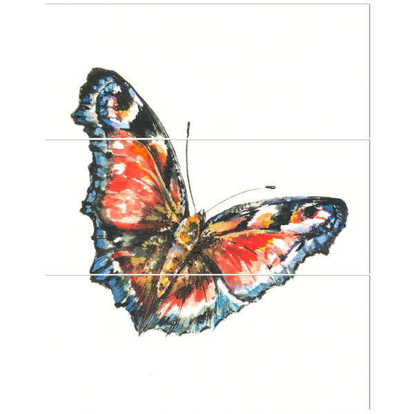 East Urban Home Colorful Butterfly Oil Painting Print Multi