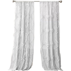 Osby Solid Semi-Sheer Rod Pocket Single Curtain Panel