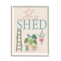 " SHE SHED " EMBOSSED METAL SIGN    7.5" X 11"  FACTORY SEALED