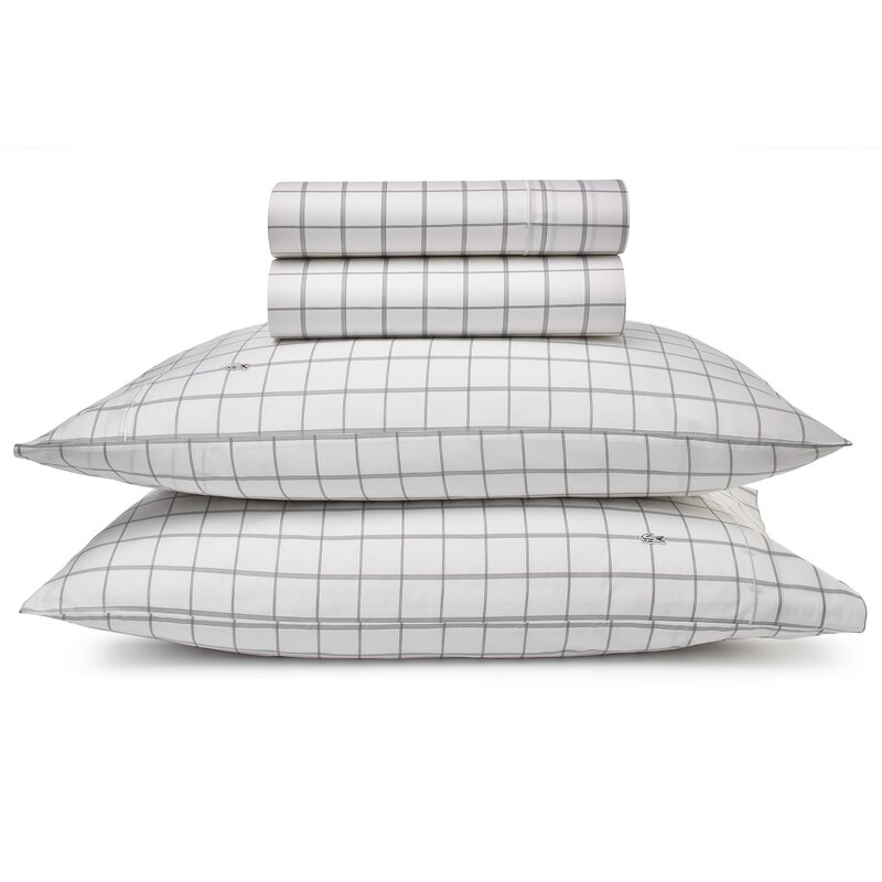 lacoste percale sheets thread count