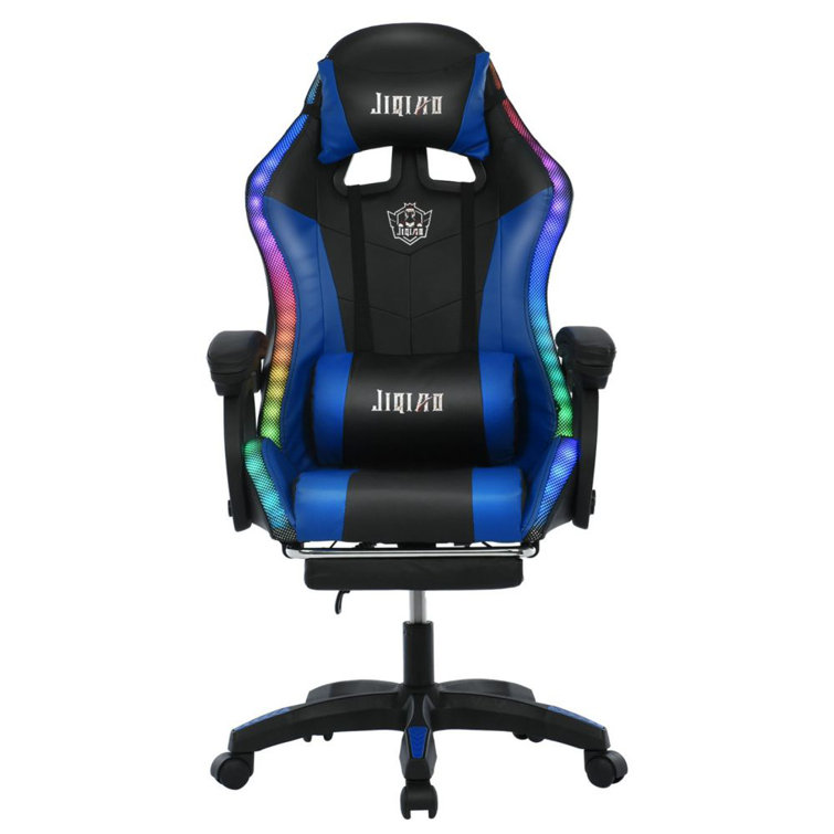 Jieosysqing Inc Gaming Chair With Led Light Bluetooth Speakers And Footrest Wayfair
