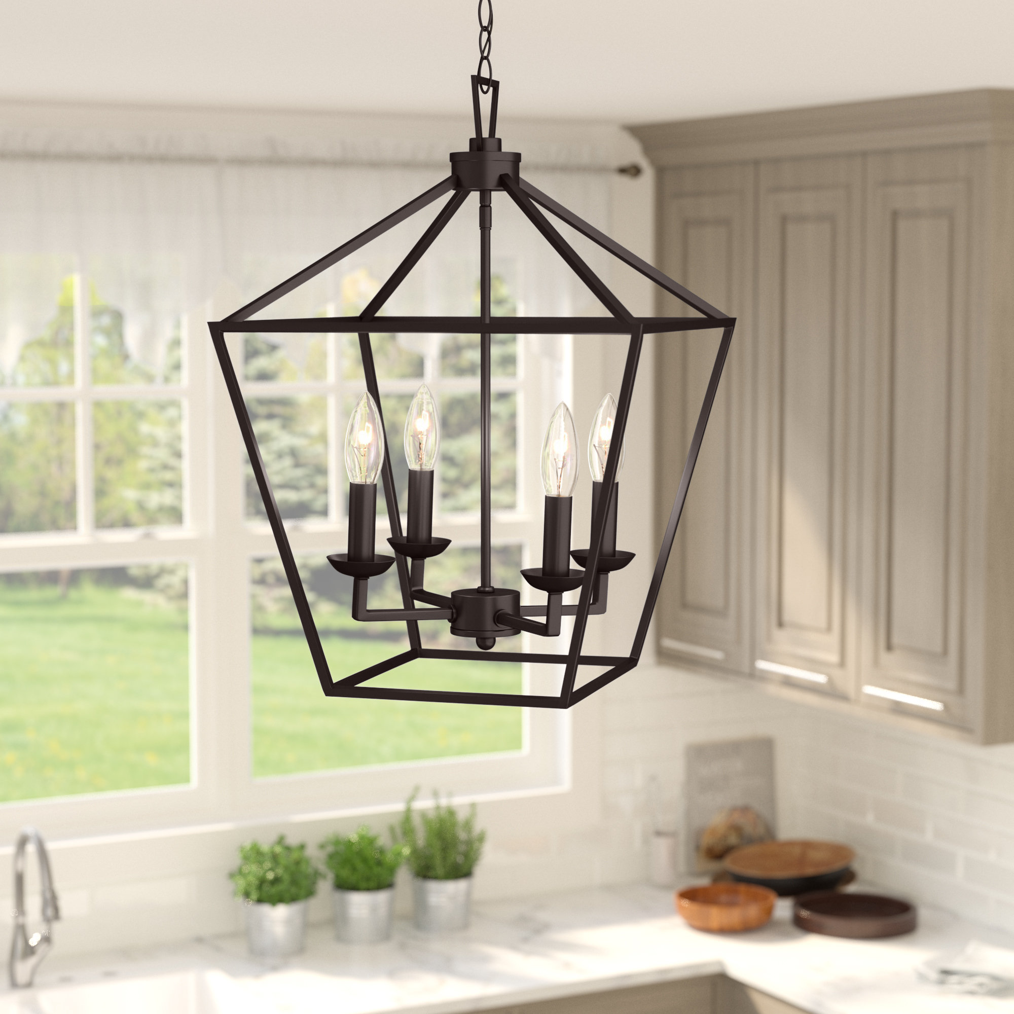 Wayfair Laurel Foundry Modern Farmhouse Carmen 4 Light Lantern Pendant