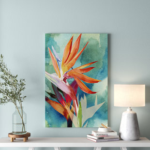 Rainbow 3d wall art maximalist Vibrant modern flower wall art Colorful floral painting Bird of paradise painting original oil 5 by 5 inch
