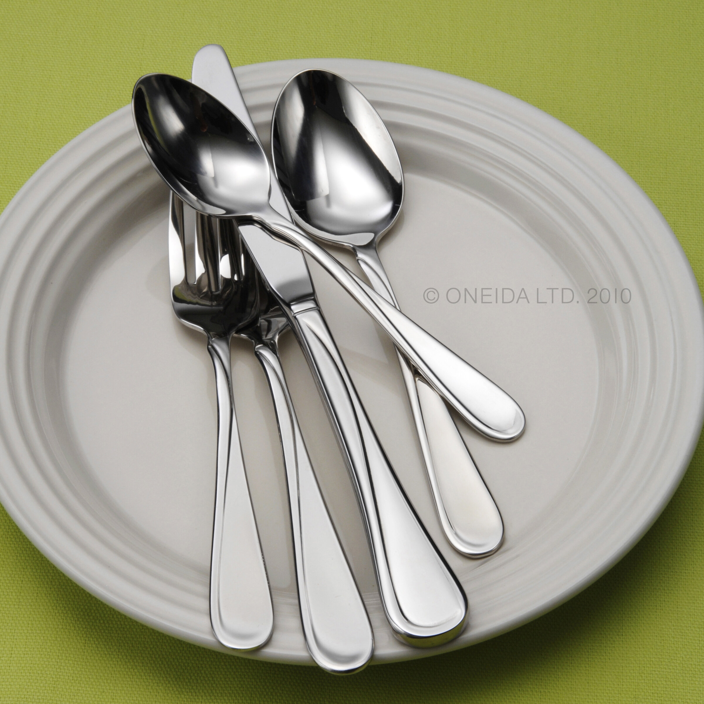 Herringbone Silverware Set by Olinda Flatware Set 20 pc Service for 4 18/10 Real Stainless Steel Spoon and Fork set
