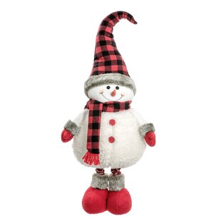 New Primitive Christmas LONG DANGLE LEGS SNOWMAN FIGURE Broom Top Hat Doll 23" 