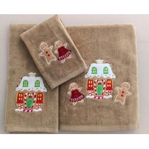Cute Santa Claus Xmas Christmas Tree Towel Washcloth Cotton-Bath_Towels I7L9 