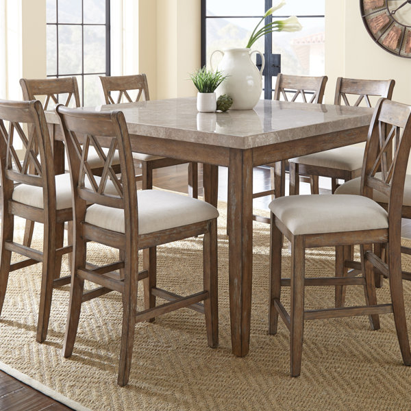 One Allium Way Lewisville 9 Piece Counter Height Dining Set One Allium Way Lewisville 9 Piece Counter Height Dining Set Reviews Wayfair