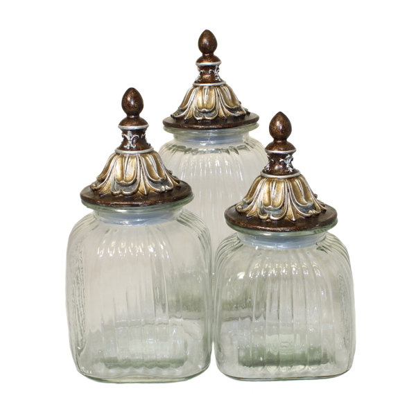 Fleur De Lis Living Dansby Baroque Glass 3 Piece Kitchen ... Some are sold with matching.