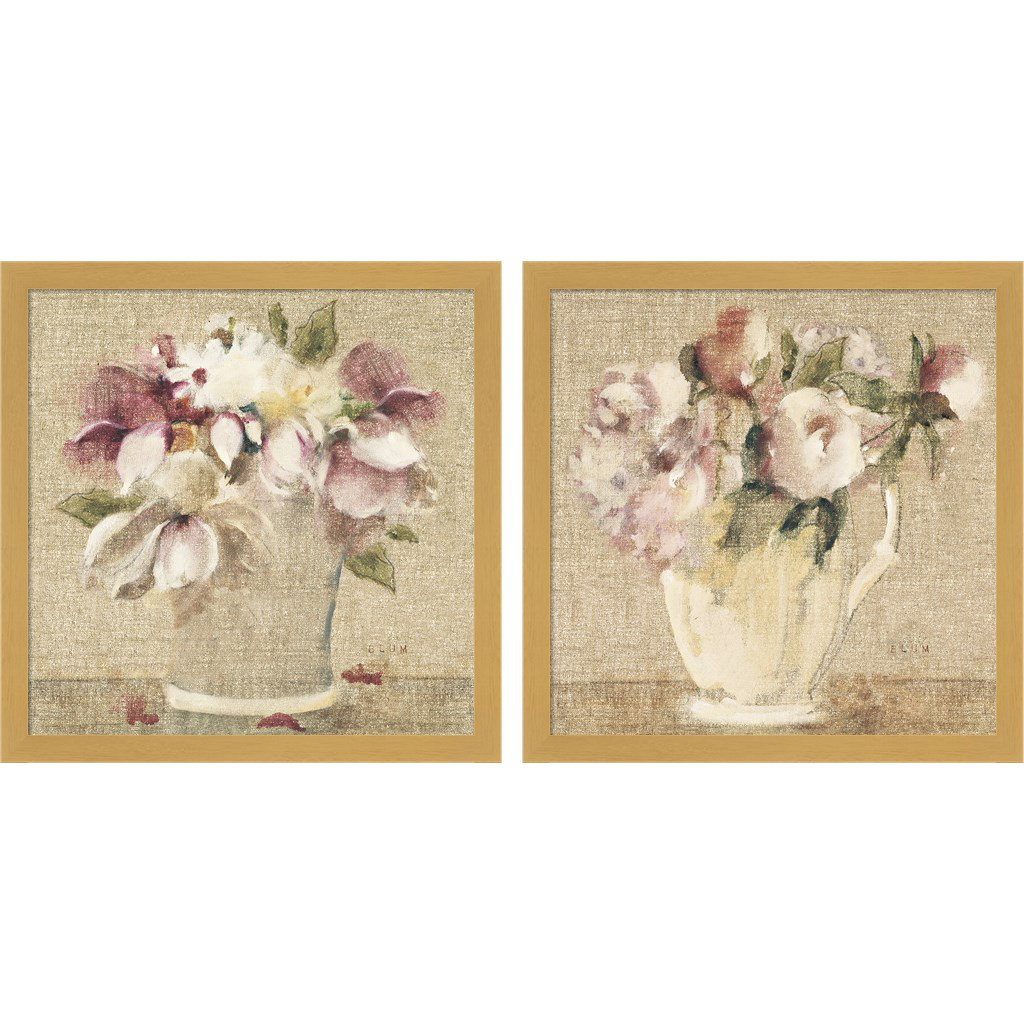 Red Barrel Studio® Cottage Bouquet II & III No Border by Cheri Blum - 2  Piece Picture Frame Print | Wayfair