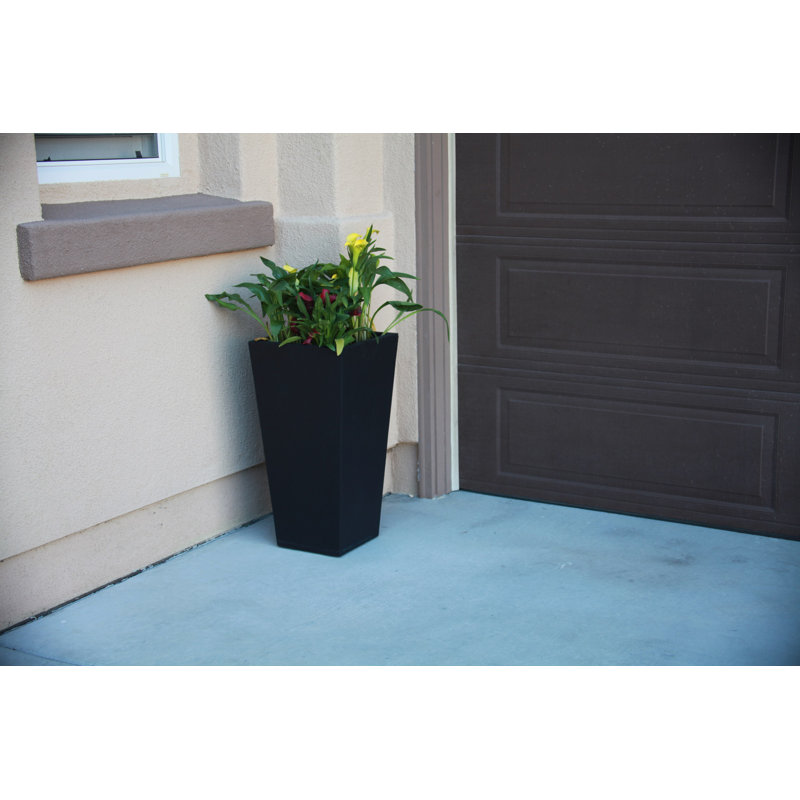 Rosemead Home & Garden, Inc. Kante Lightweight Concrete Modern Tapered Tall Square Outdoor ...