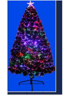 Fiber Optic 72 Green Artificial Christmas Tree With Multi Colored Lights Stand Fiber Optic 72 Green Artificial Christmas Tree With Multi Colored Lights Stand