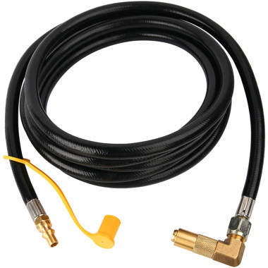 Propane Elbow Adapter Fitting Extension Hose 12Ft RV Quick-Connect Kit For " 