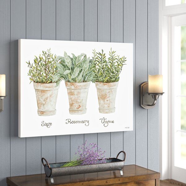 Laurel Foundry Modern Farmhouse Herb Trio - Graphic Art on Canvas ...