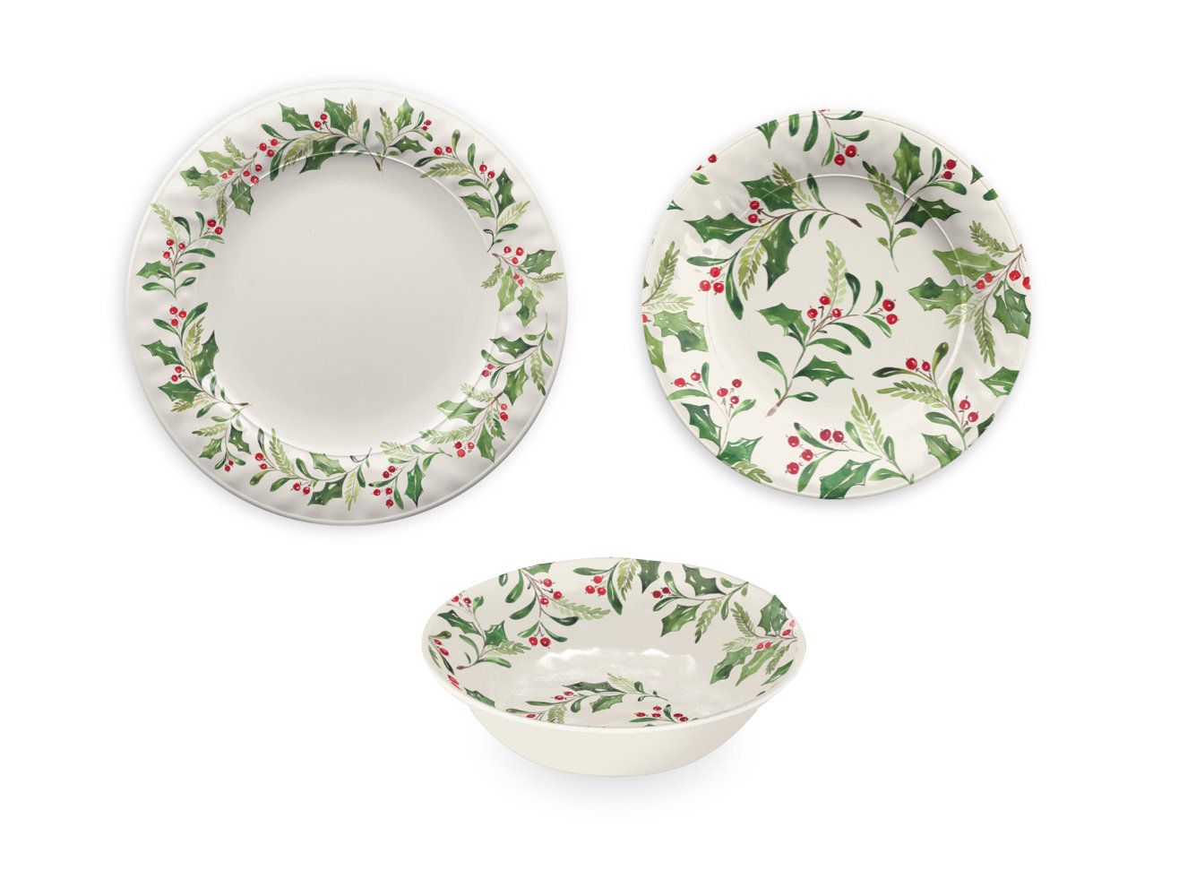 The Holiday Aisle Holly 12 Piece Melamine Dinnerware Set Reviews The Holiday Aisle Holly 12 Piece Melamine Dinnerware Set Reviews Wayfair