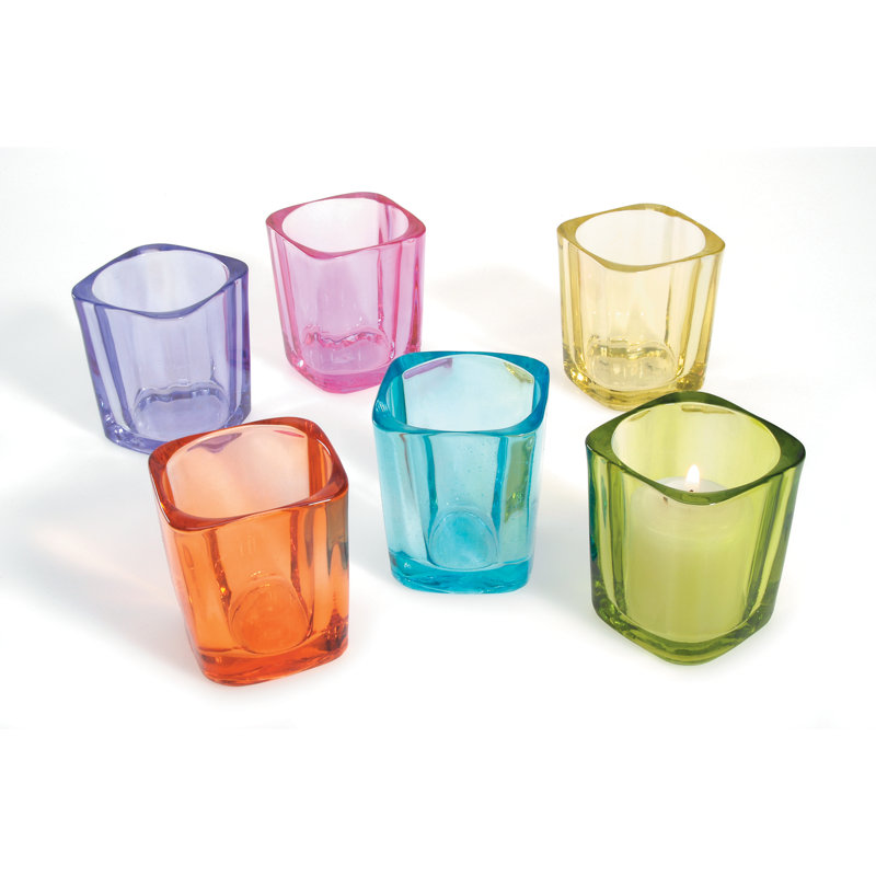 Ebern Designs Assorted Colored Glass Votive Holder Wayfair