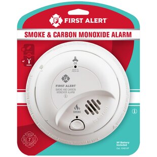 6pc US Smoke & Carbon Monoxide Alarm CO & Smoke Combination Detector 9V Battery 
