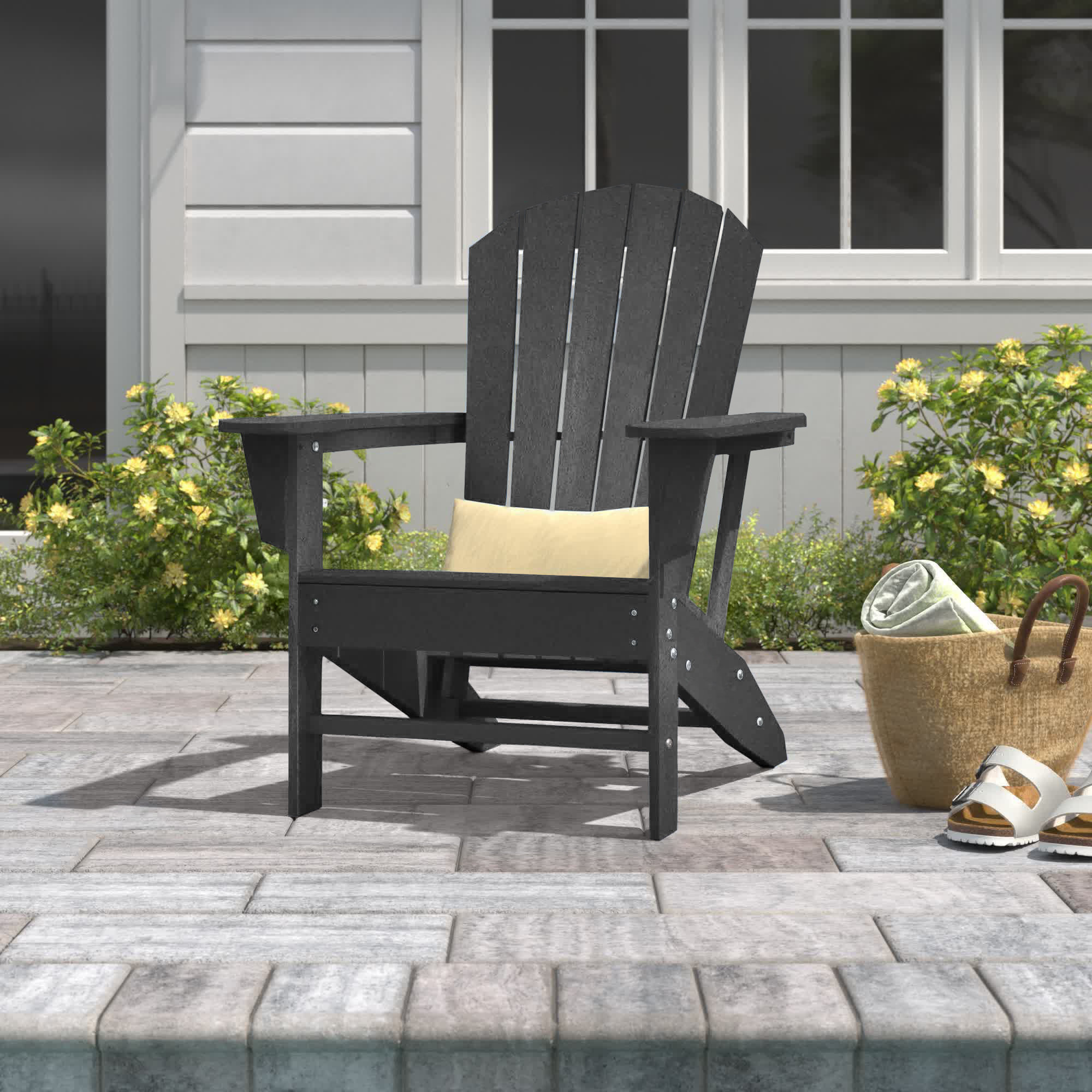 Sol 72 Outdoor Abril Plastic Adirondack Chair Reviews Wayfair   Abril Plastic Adirondack Chair 