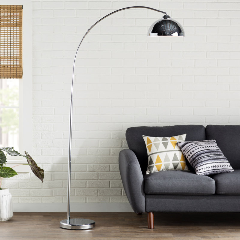 Willa Arlo Interiors Karlin Chrome Arched Floor Lamp Reviews Wayfair Karlin Chrome Arched Floor Lamp