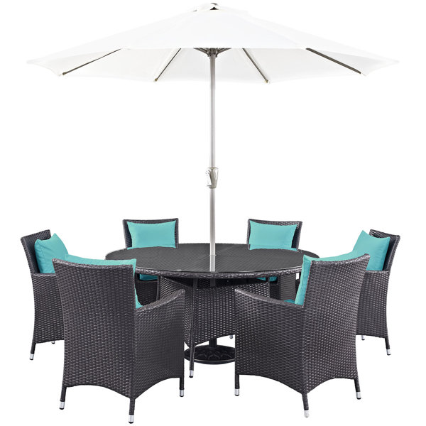 Patio Dining Set With Umbrella Wayfair