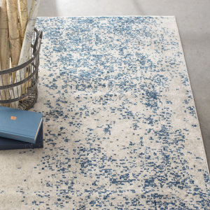 Terry Blue & Beige Area Rug