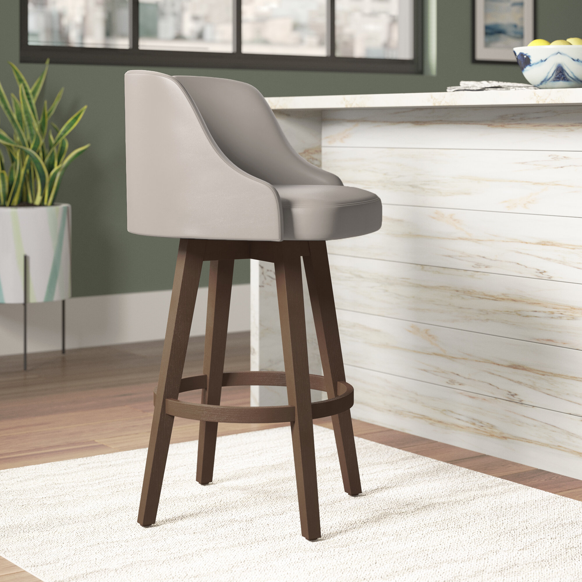 Brayden Studio Laurene Swivel Bar Counter Stool Reviews Wayfair