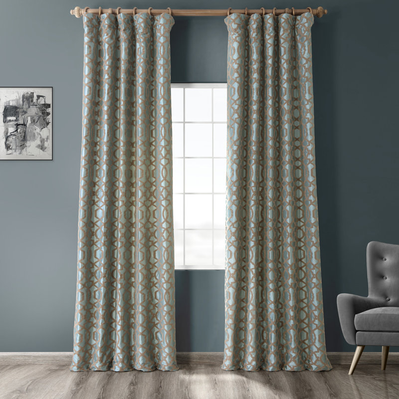 Curtains Blinds All Sizes Luxury White Faux Silk Embroidered Lined Rod Pocket Curtain Panel Home Furniture Diy Gel Lib Com