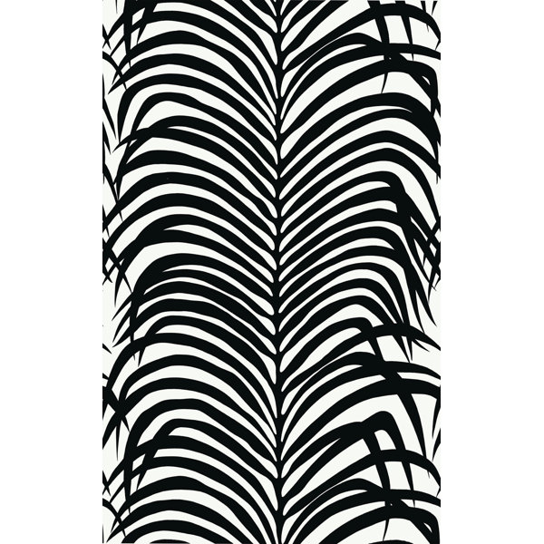 Schumacher Exuberant Zebra Palm 13.5' L x 27" W Wallpaper ...