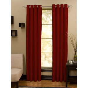 Keegan Solid Room Darkening Grommet Single Curtain Panel