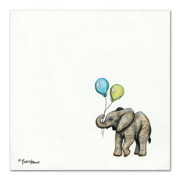 baby elephant nursery art