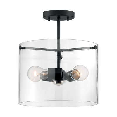 Barines 3 - Light 11.75" Semi Flush Mount