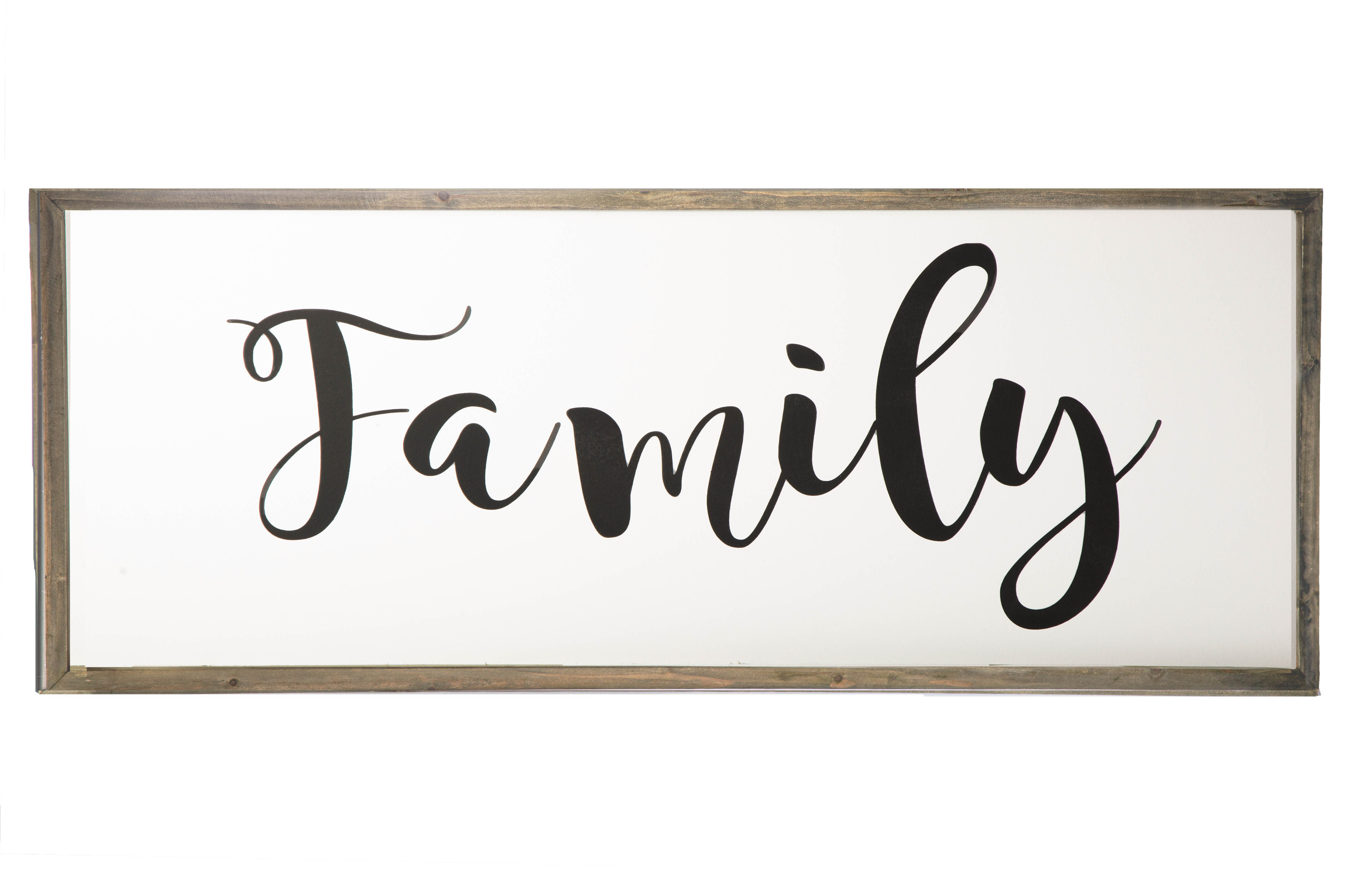 Trinx Wood Rectangle Wall Art Wall Décor With Cursive Writing Wayfair