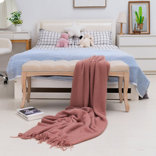 curved bedroom bench
