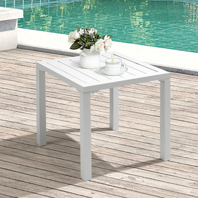 Azhaan Aluminum Side Table grey